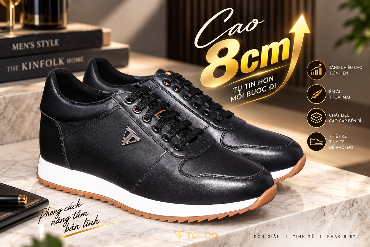 Giày cao nam 8cm S1073 1